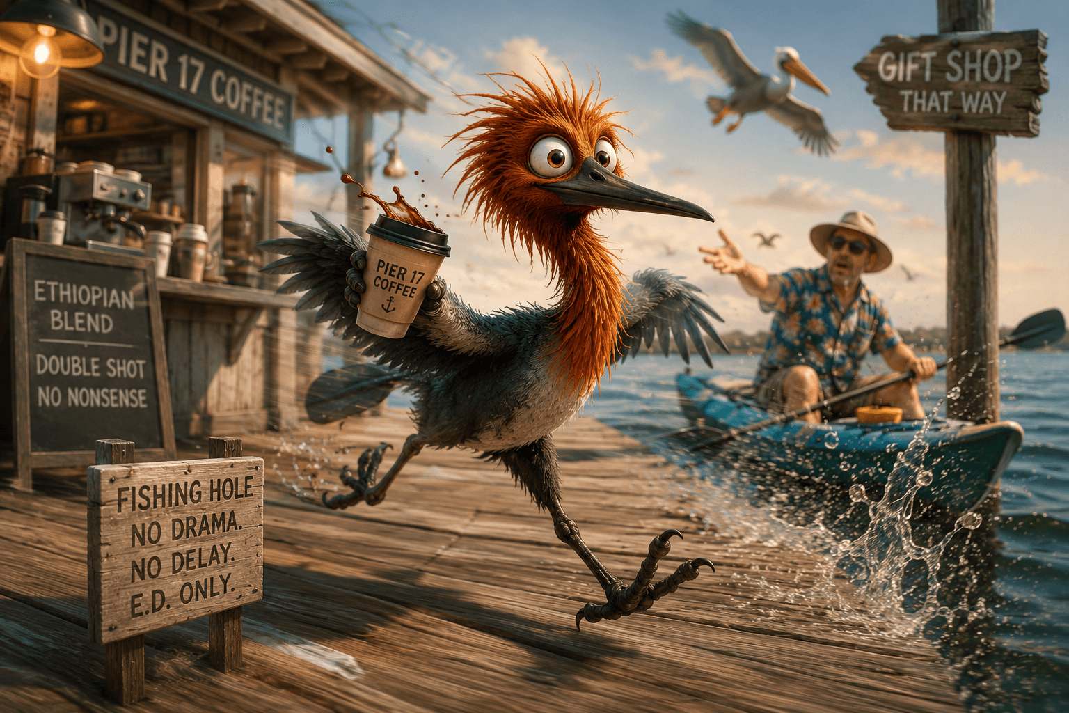E.D. Egret — Running on Chaos & Caffeine