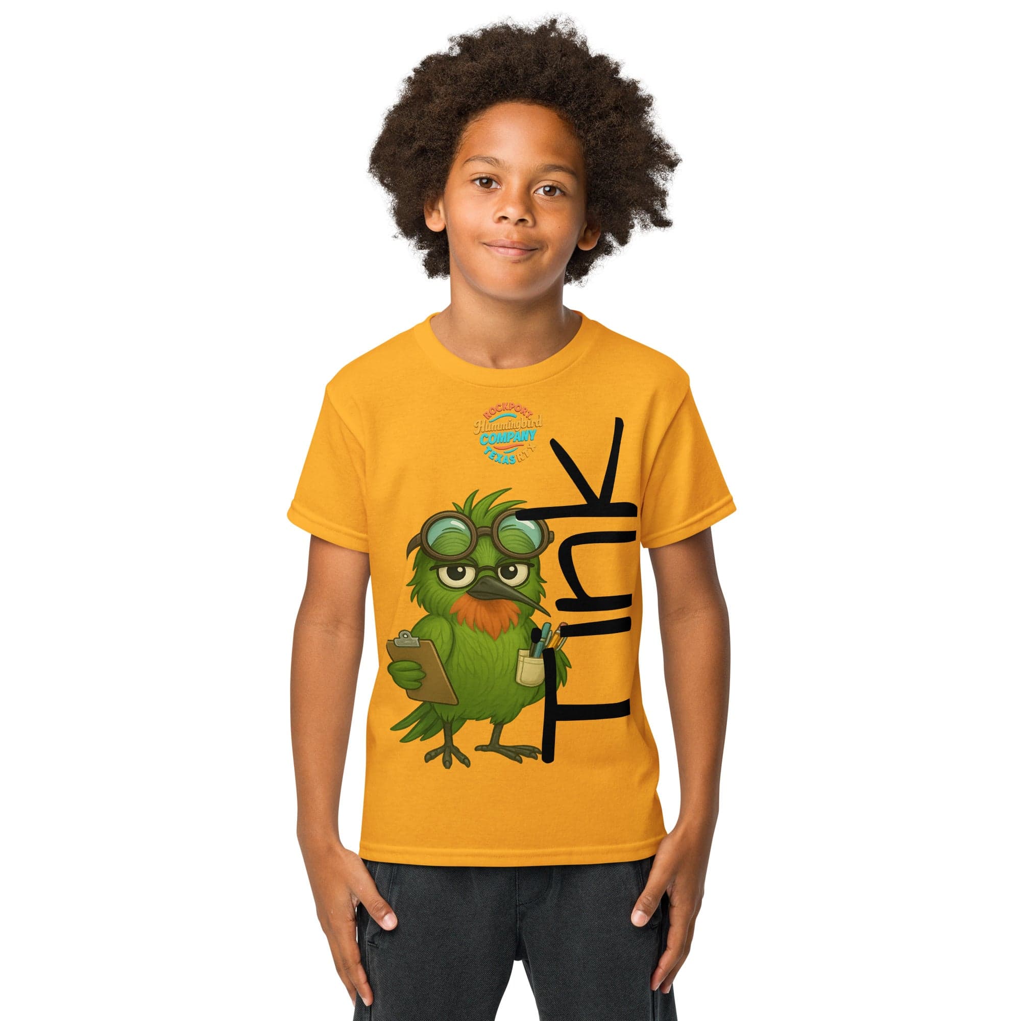 Kids-TINK Tee – Brainy Bird On a Mission