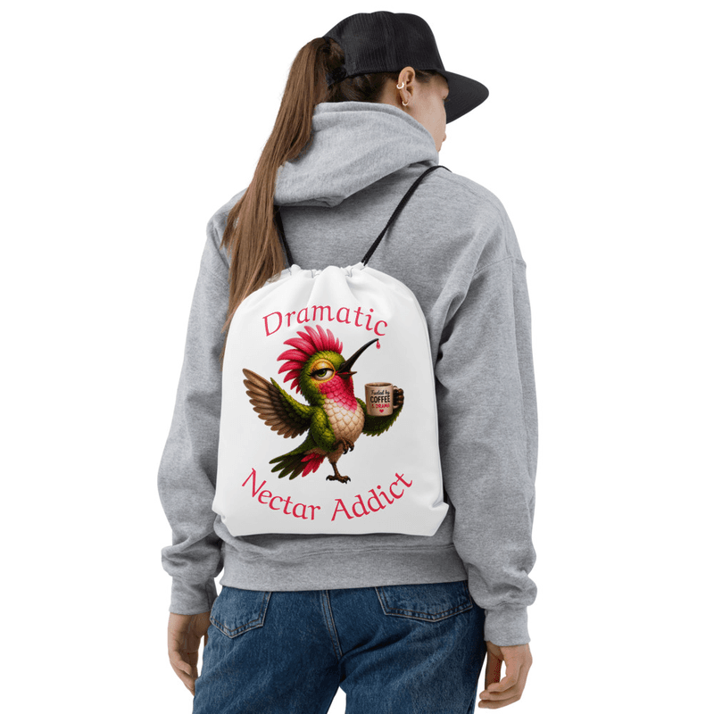 Ruby-Dramatic Nectar Addict Drawstring bag
