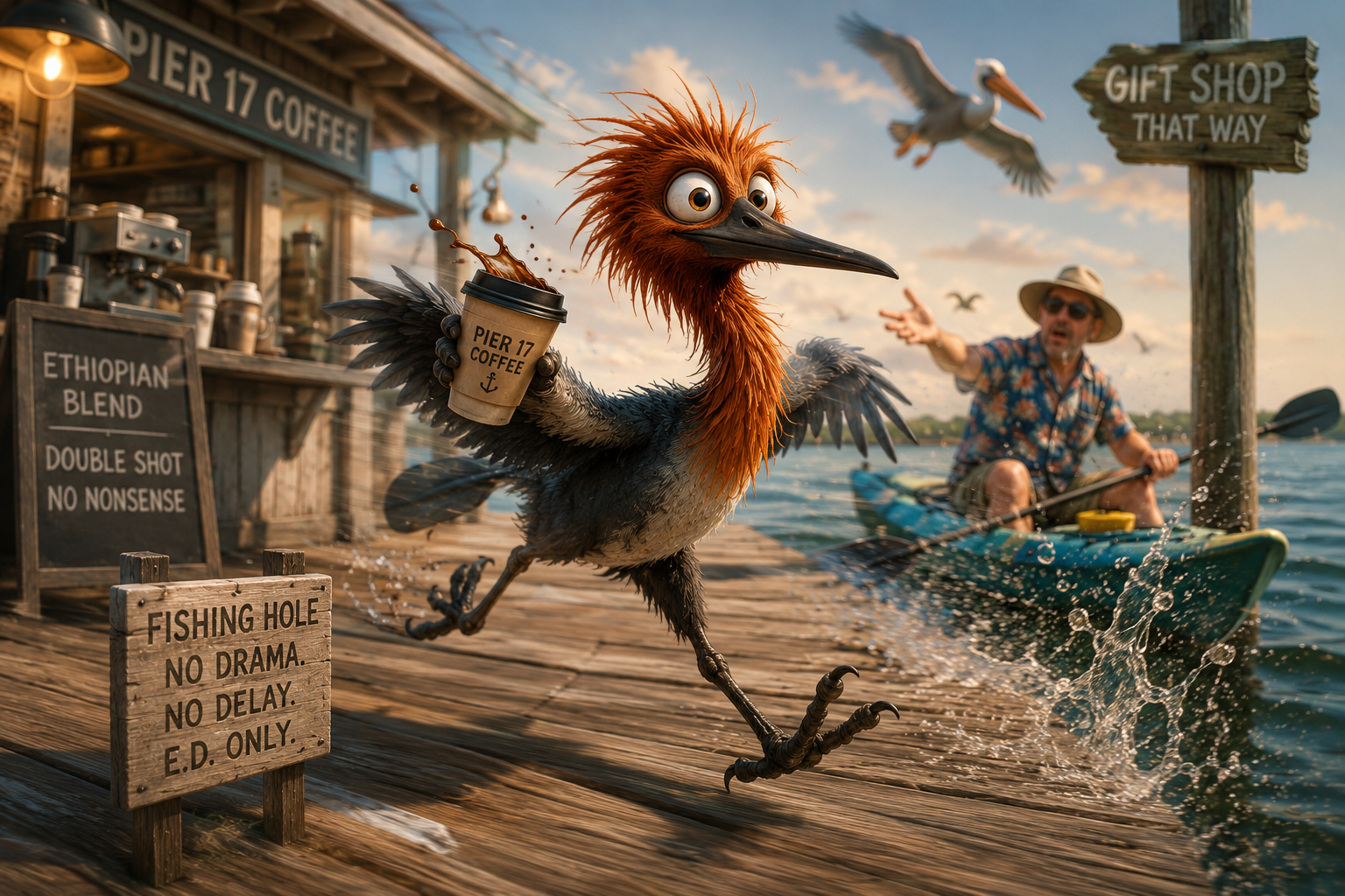 E.D. Egret — Running on Chaos & Caffeine